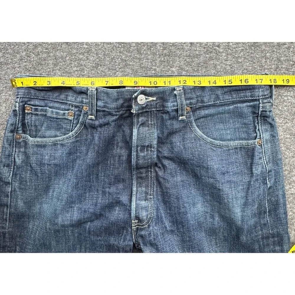 Levi's 501XX Jeans Mens Sz 36x34 Fit 36x31 Button Fly Straight Distressed